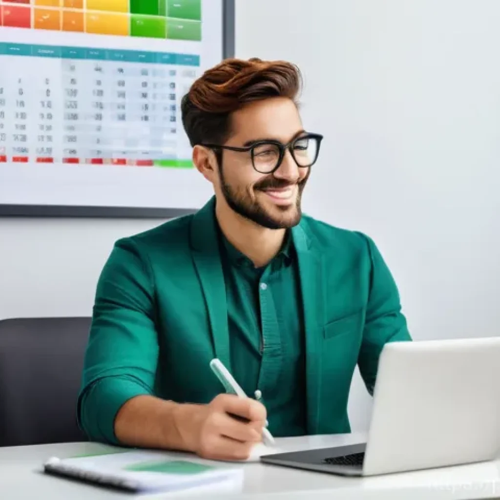 캐피탈 대출 한도 확인 - **Prompt 1: The Confident Financial Manager**
    A young adult, casually dressed in stylish but mod...