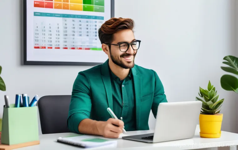 캐피탈 대출 한도 확인 - **Prompt 1: The Confident Financial Manager**
    A young adult, casually dressed in stylish but mod...