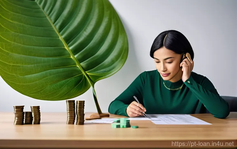 대출 상환 유예 신청 방법 - **Prompt:** An adult figure, gender-neutral, fully clothed in smart-casual attire, sits at a simple,...