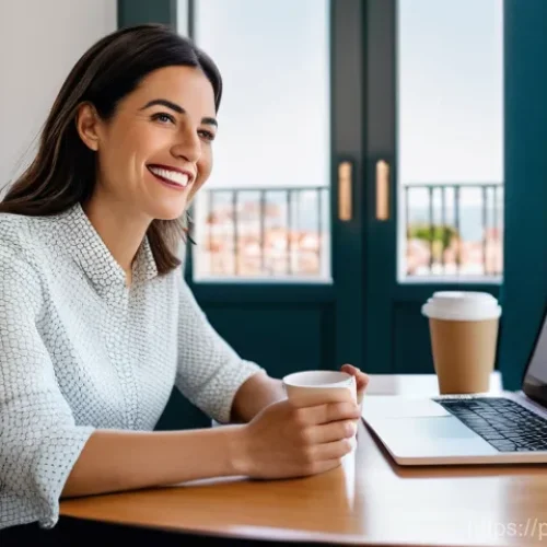 캐피탈 대출 상환 연장 - **Prompt: Relieved Portuguese Entrepreneur Reviewing Finances**
    "A candid, high-detail photograp...