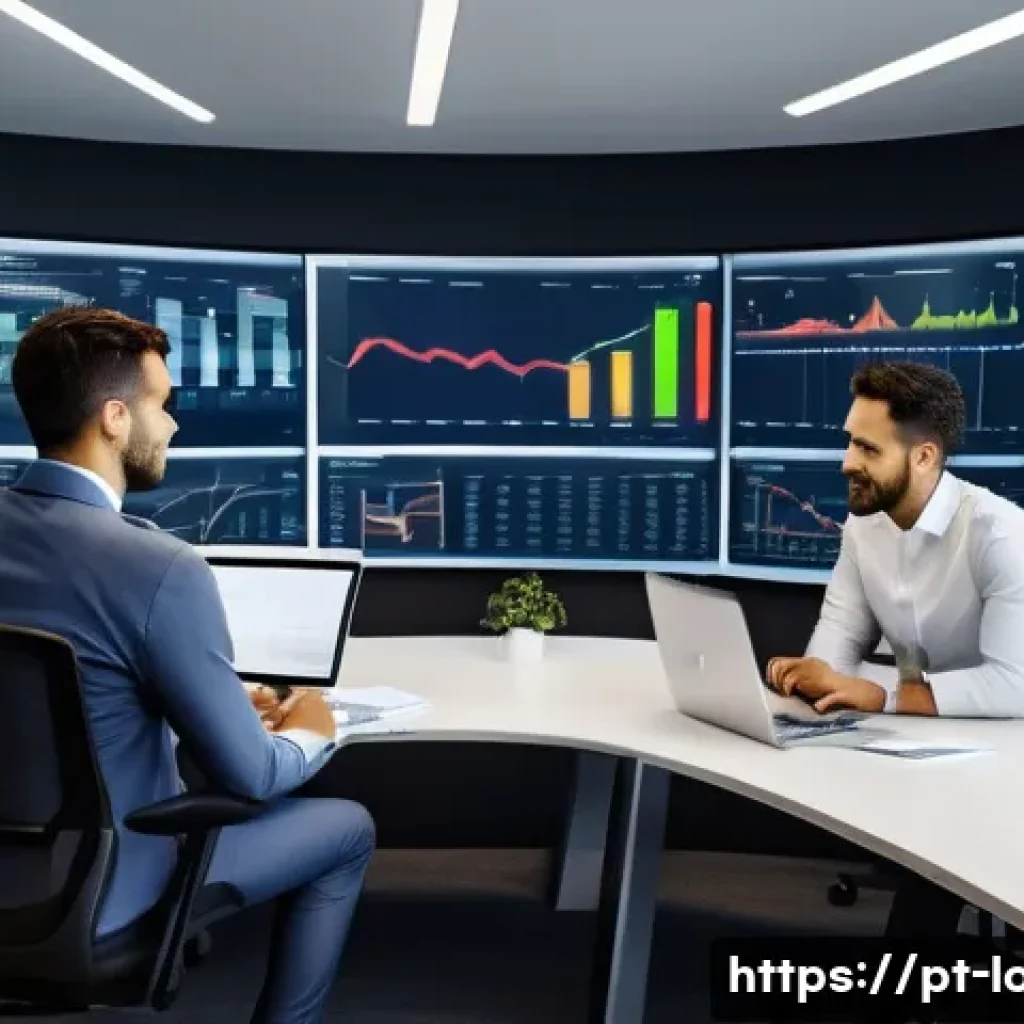 대출 리스크 관리 - A modern Brazilian financial office setting with diverse professionals analyzing detailed credit rep...